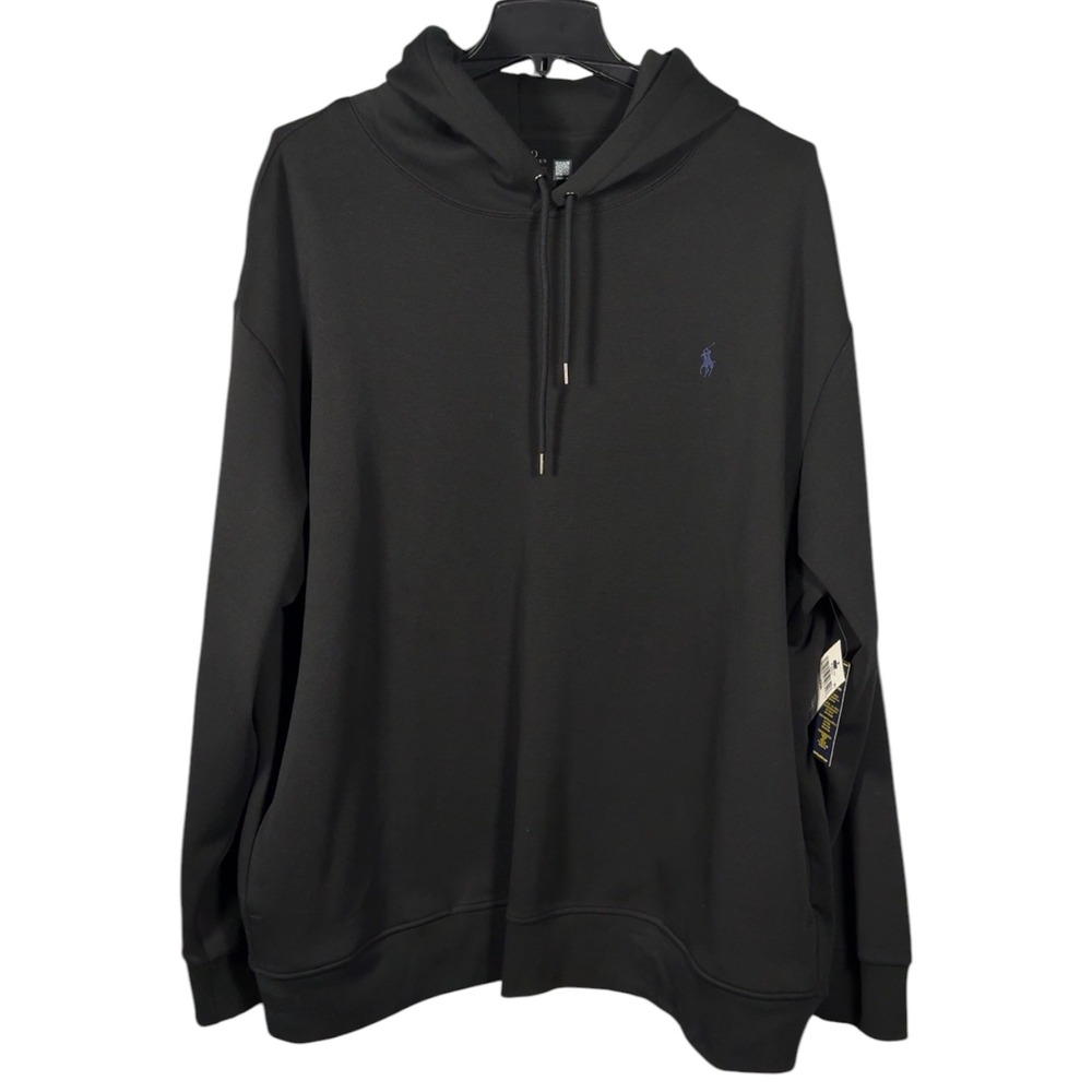 Polo Ralph Lauren Mens 3XLB Classic Black Hoodie Blue Small Pony